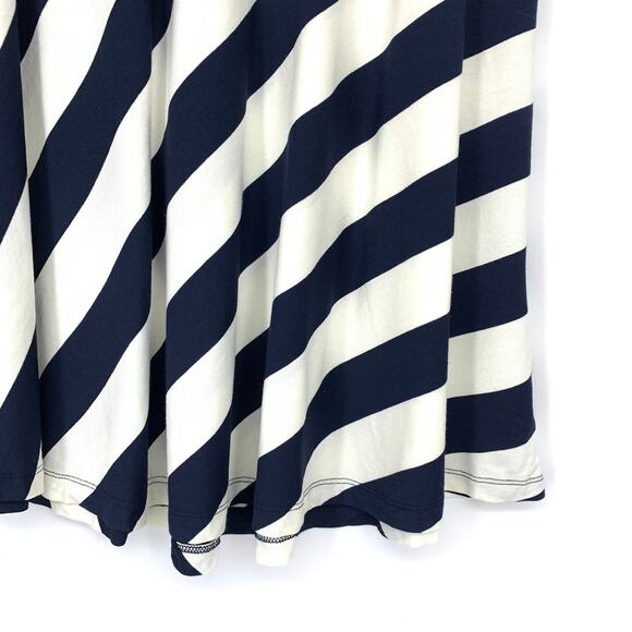 Gap Pull On Waist Jersey Knit A-Line Skirt Womens Sz S Navy Blue White Stripe - Picture 4 of 6